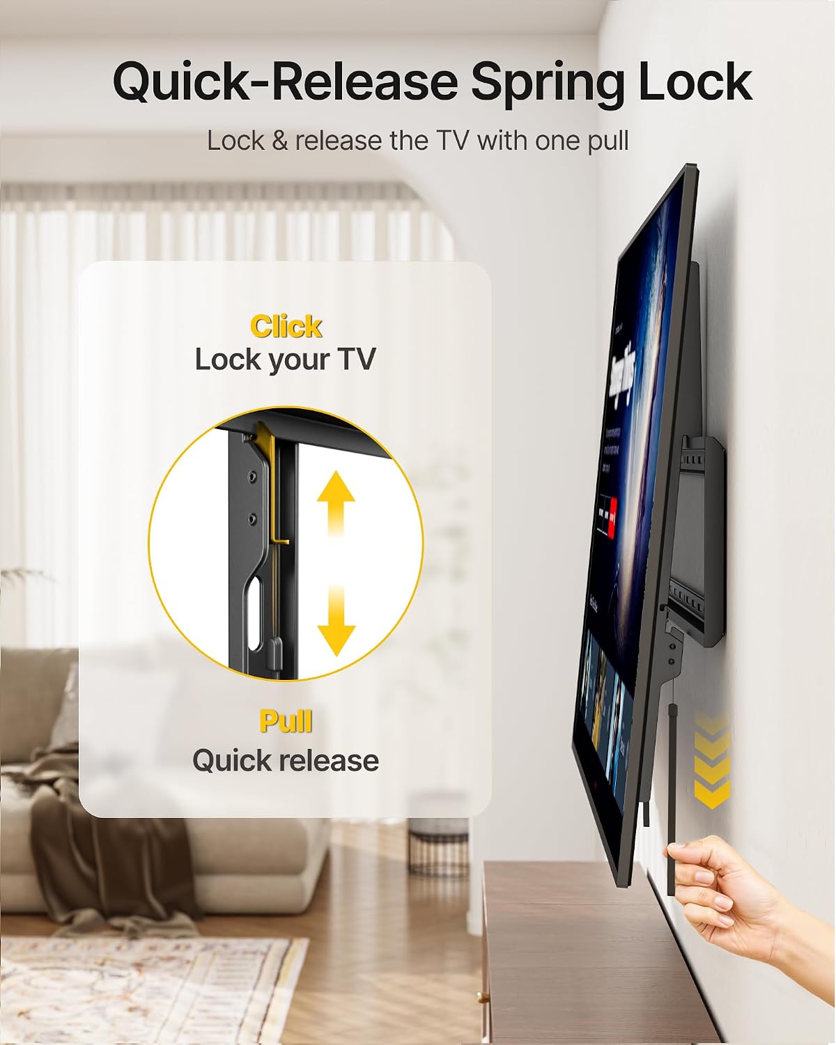Detalle de monTEK Fixed TV Wall Mount, 1.3-Inch Profile