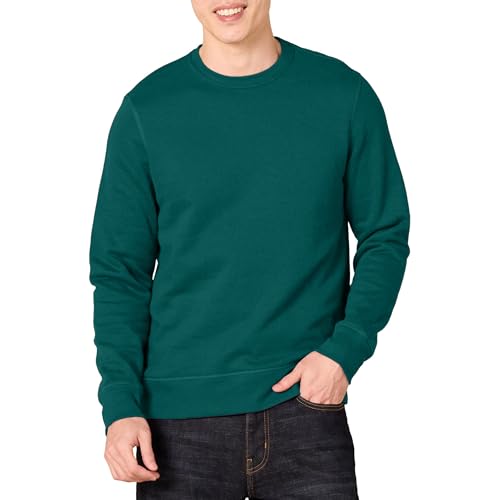 Detalle de Amazon Essentials Sweat-Shirt à col Rond en Polaire pour Homme — Vert Forêt (Grandes Tailles Disponibles)