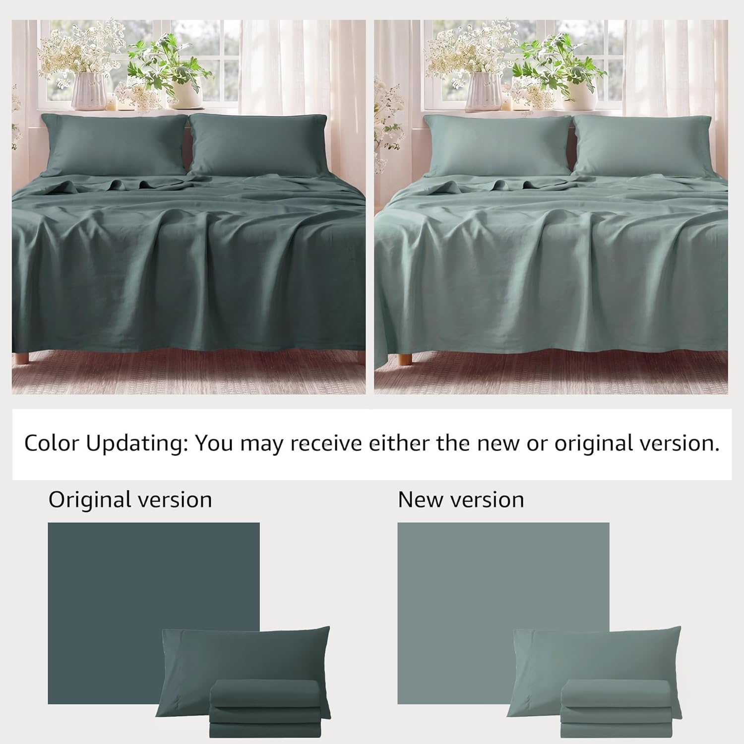 Thumbnail 5 de Monbix Queen Comforter Set 7-Piece Sage Green