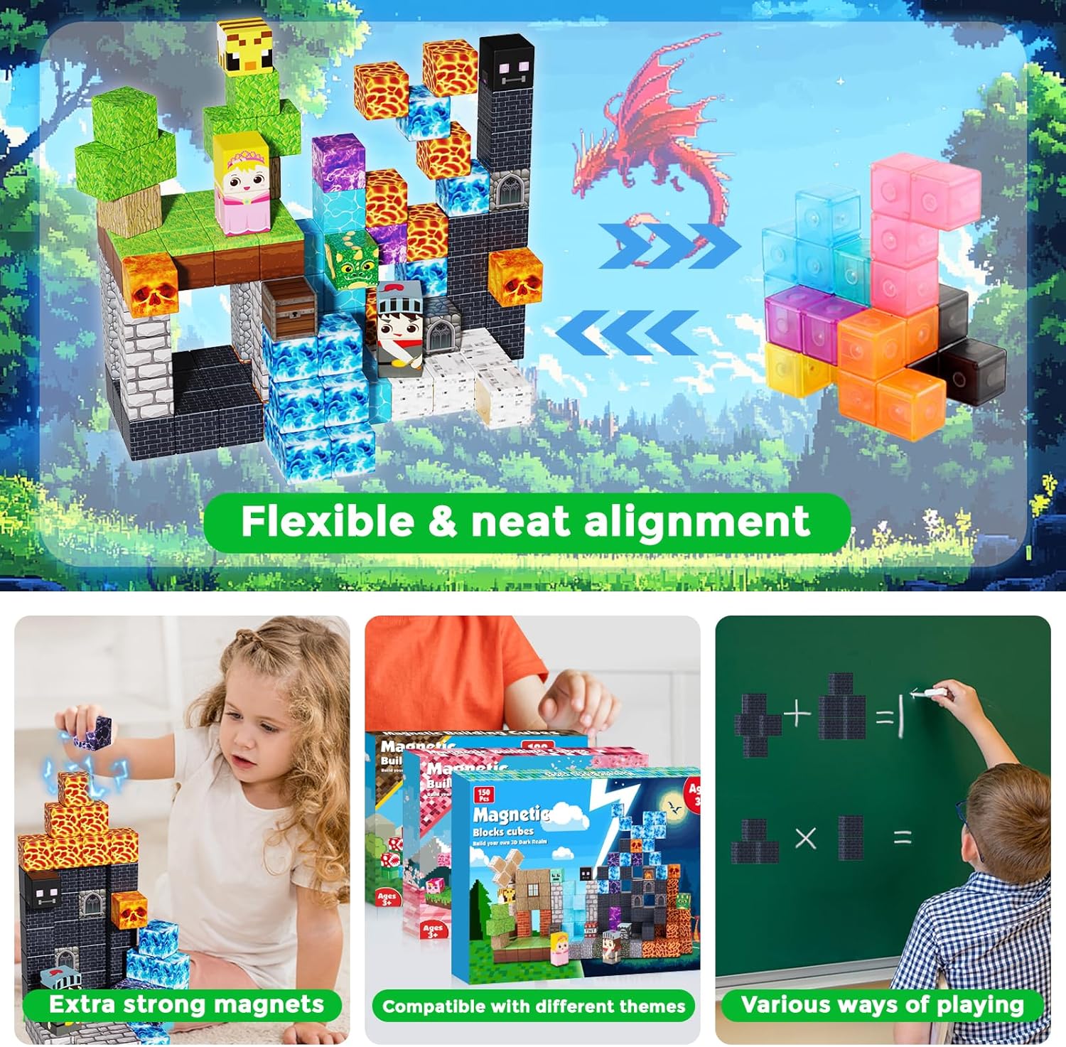 Thumbnail 4 de Magnetic Building Blocks 150PCS 🧩