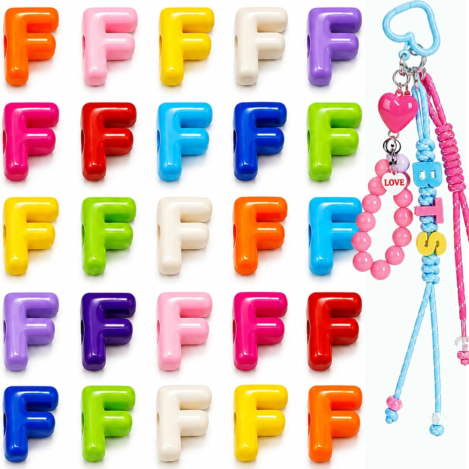Detalle de UIVALGIC Chunky Letter Beads, 21mm