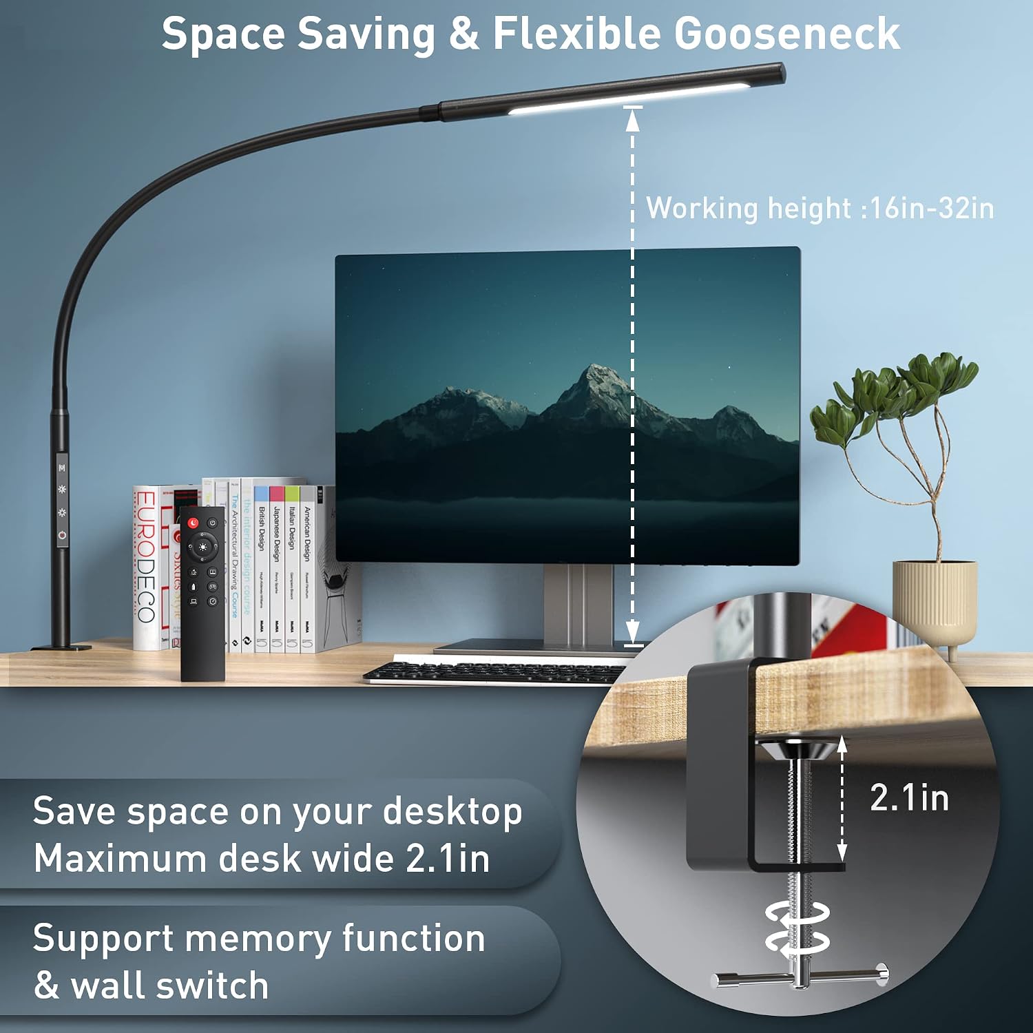 Thumbnail 6 de EYOCEAN Schreibtischlampe LED 12W mit Fernbedienung