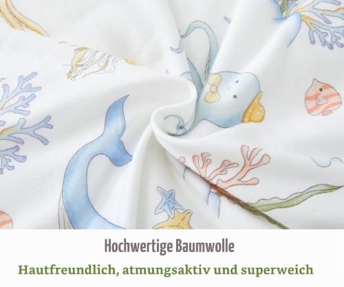 Thumbnail 6 de Chilsuessy Baby Schlafsack Winter mit abnehmbaren Langarm – Bio Baumwolle, 2.5 Tog, Blau Unterwasserwelt, 90–110 cm