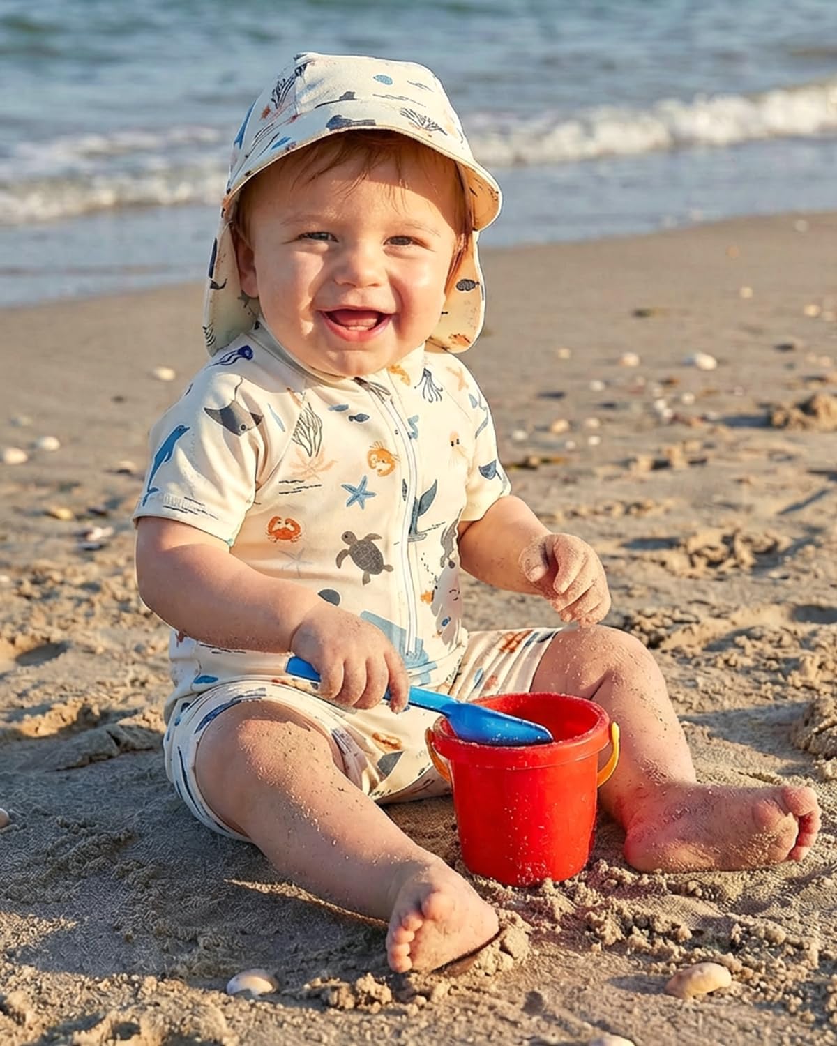 Detalle de Baby one piece swimwear UV UPF 50+