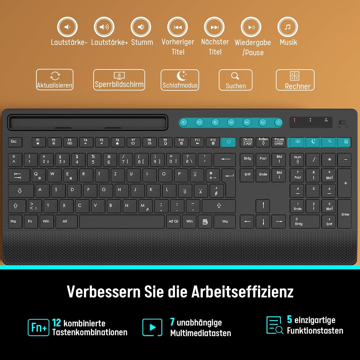 Thumbnail 5 de Kabelloses Tastatur-Maus-Set 2,4 GHz ⌨