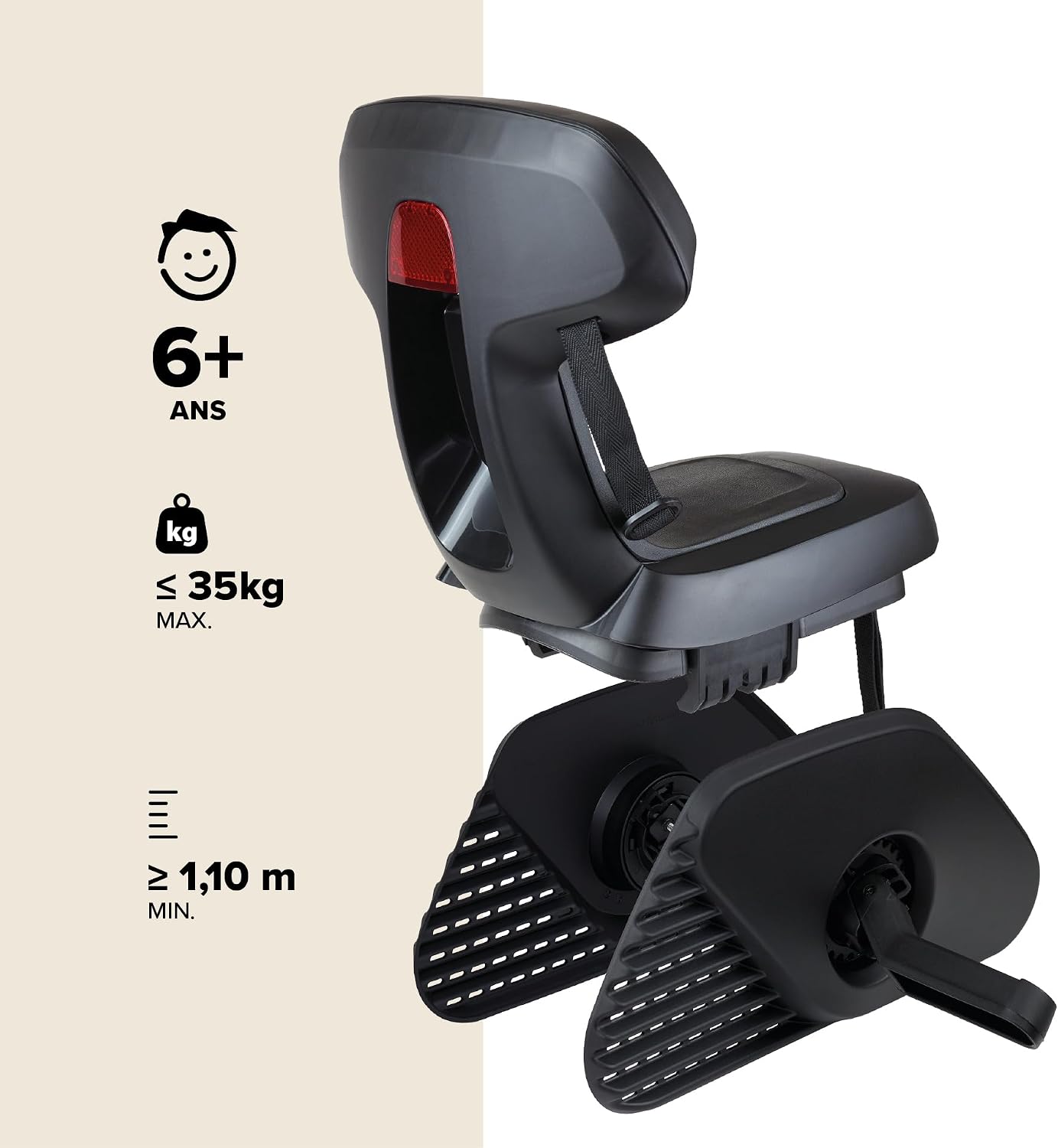 Thumbnail 2 de Polisport Guppy Junior AMZ All Black 8636100027 — Siège arrière pour enfant 6–10 ans