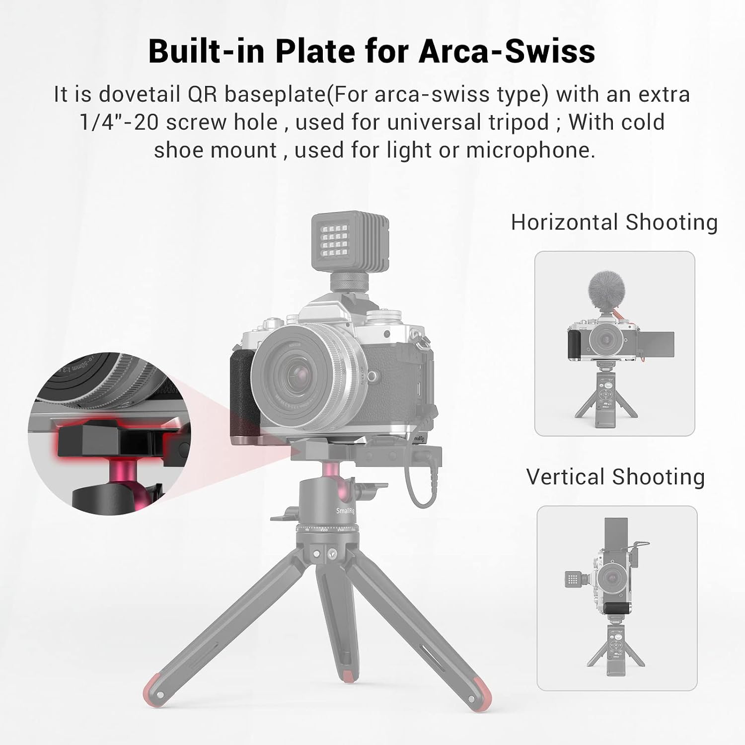 Detalle 2 de SMALLRIG Z fc L Bracket Impugnatura L per Nikon Z fc 3480