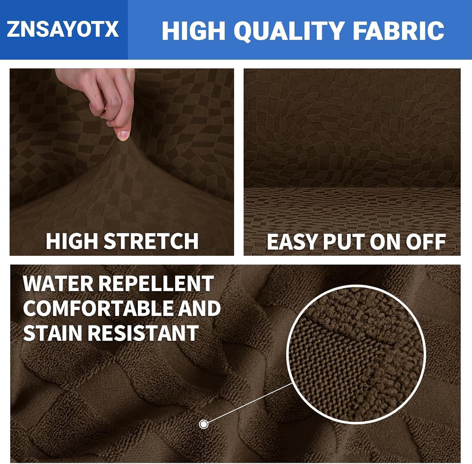 Detalle de ZNSAYOTX Dining Chair Slipcovers, 6-Pack