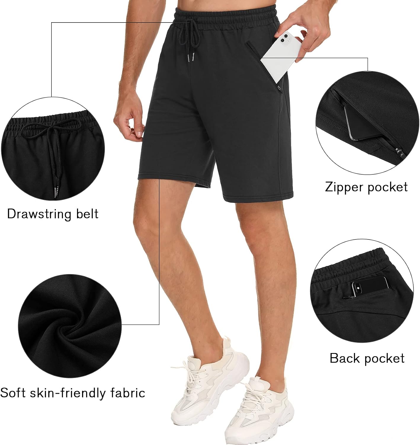 Thumbnail 3 de Wayleb Pantalones Cortos Deportivos Hombre Verano