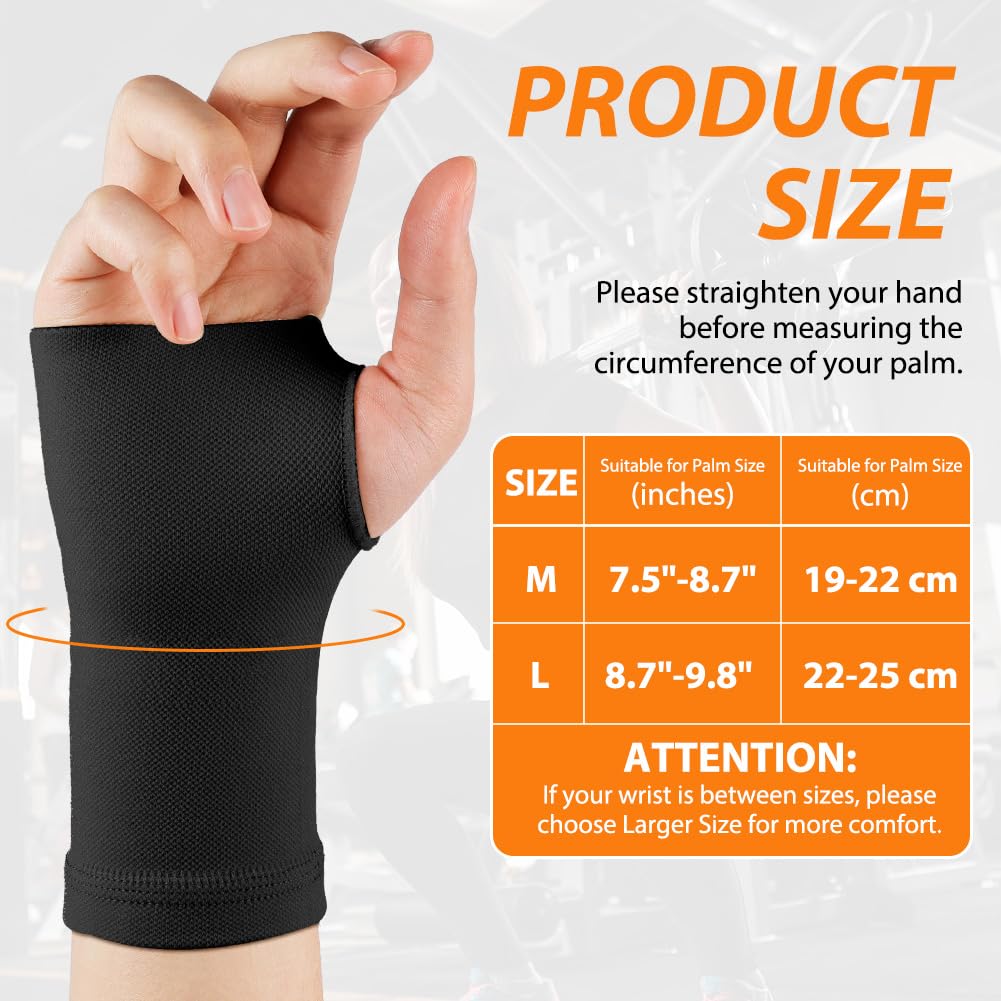 Thumbnail 1 de OFFCUP Thumb Support Glove, Large Black Fingerless Wrist Orthosis