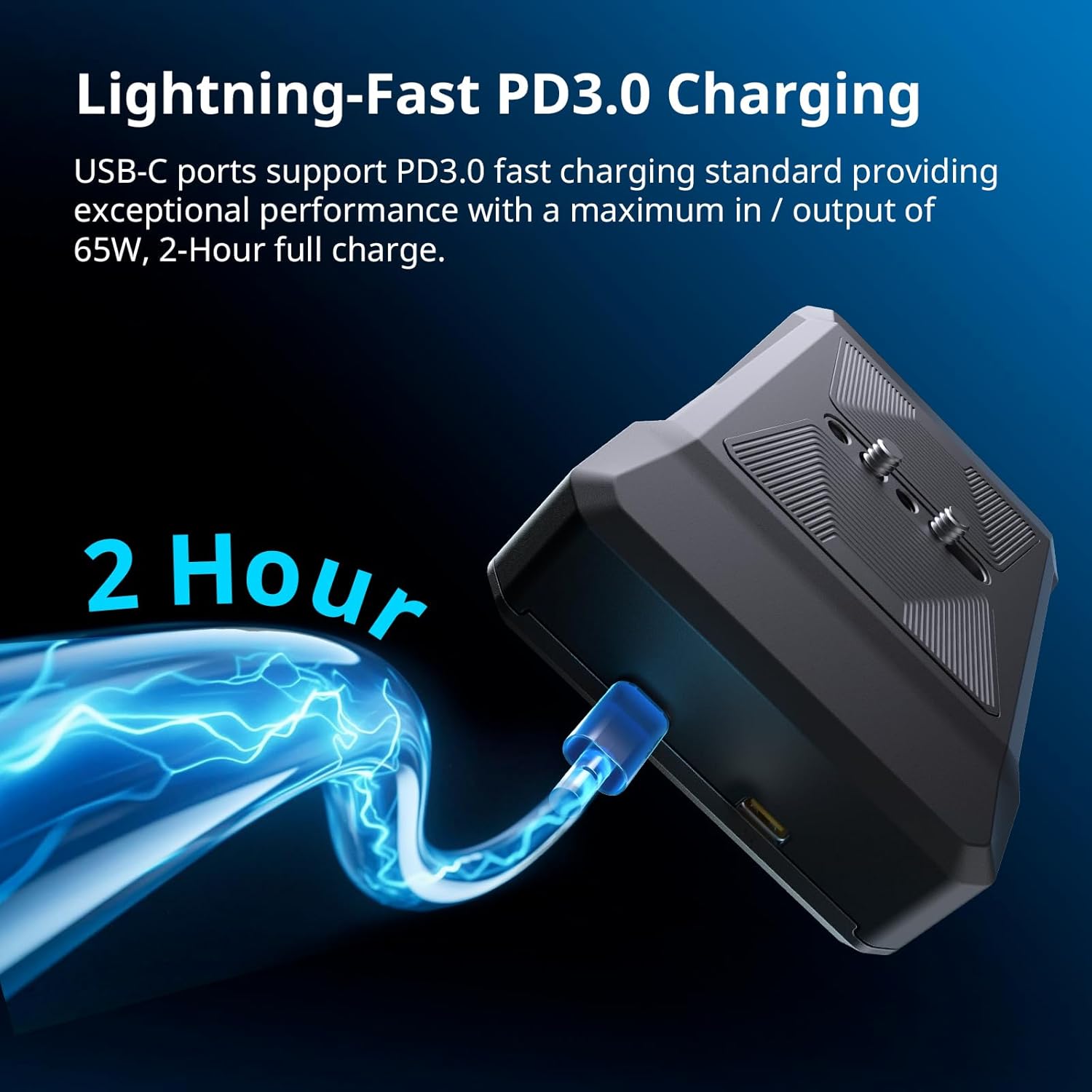 Thumbnail 2 de SMALLRIG Batterie de Base CB75 73,8 Wh (5 000 mAh) avec double USB-C 65 W et sortie 5 ports – 4826