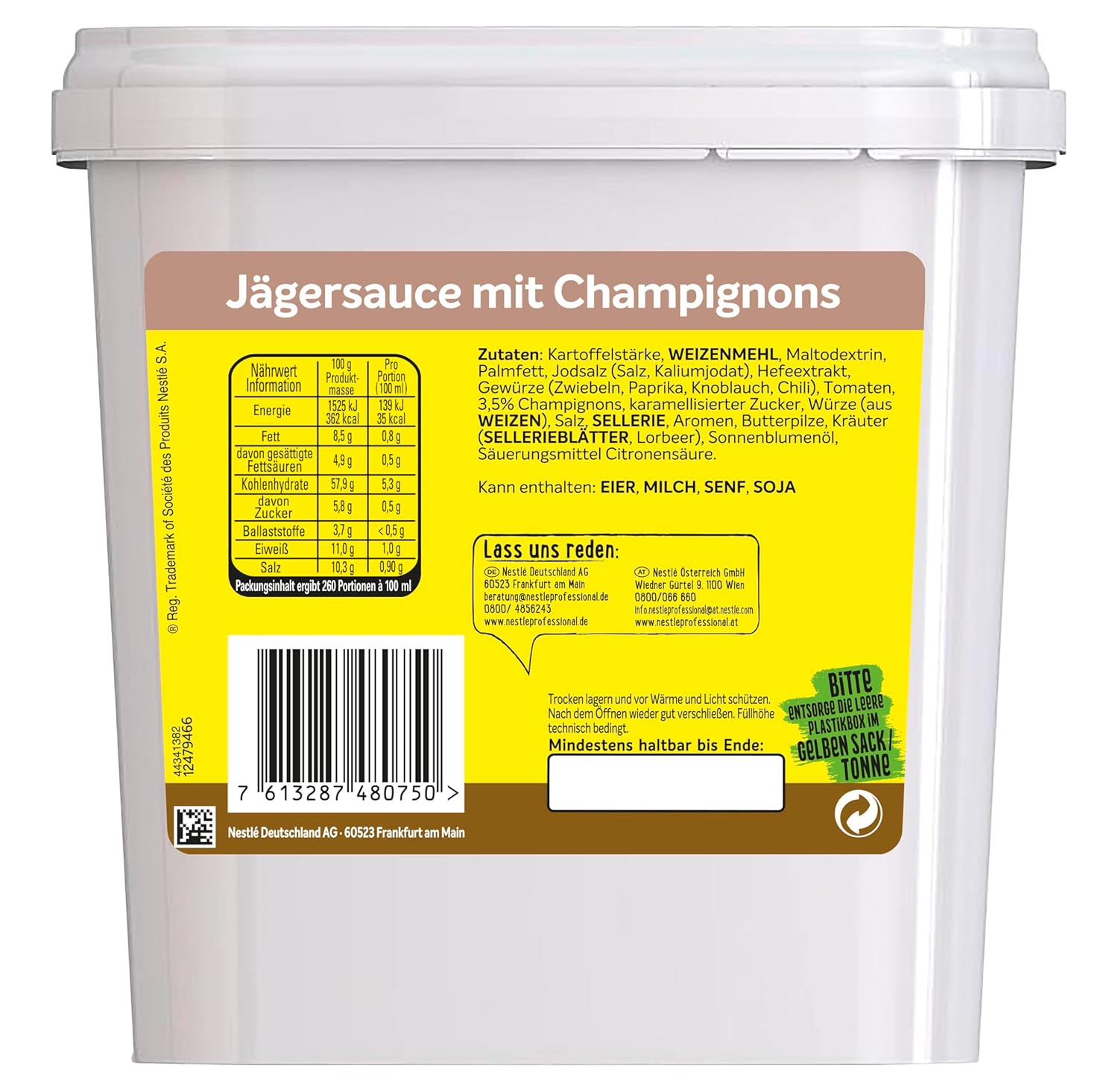 Thumbnail 4 de MAGGI Professional Jäger-Sauce mit Champignons – vegetarisch, ergiebig 26 L (2,5 kg GastroBox)