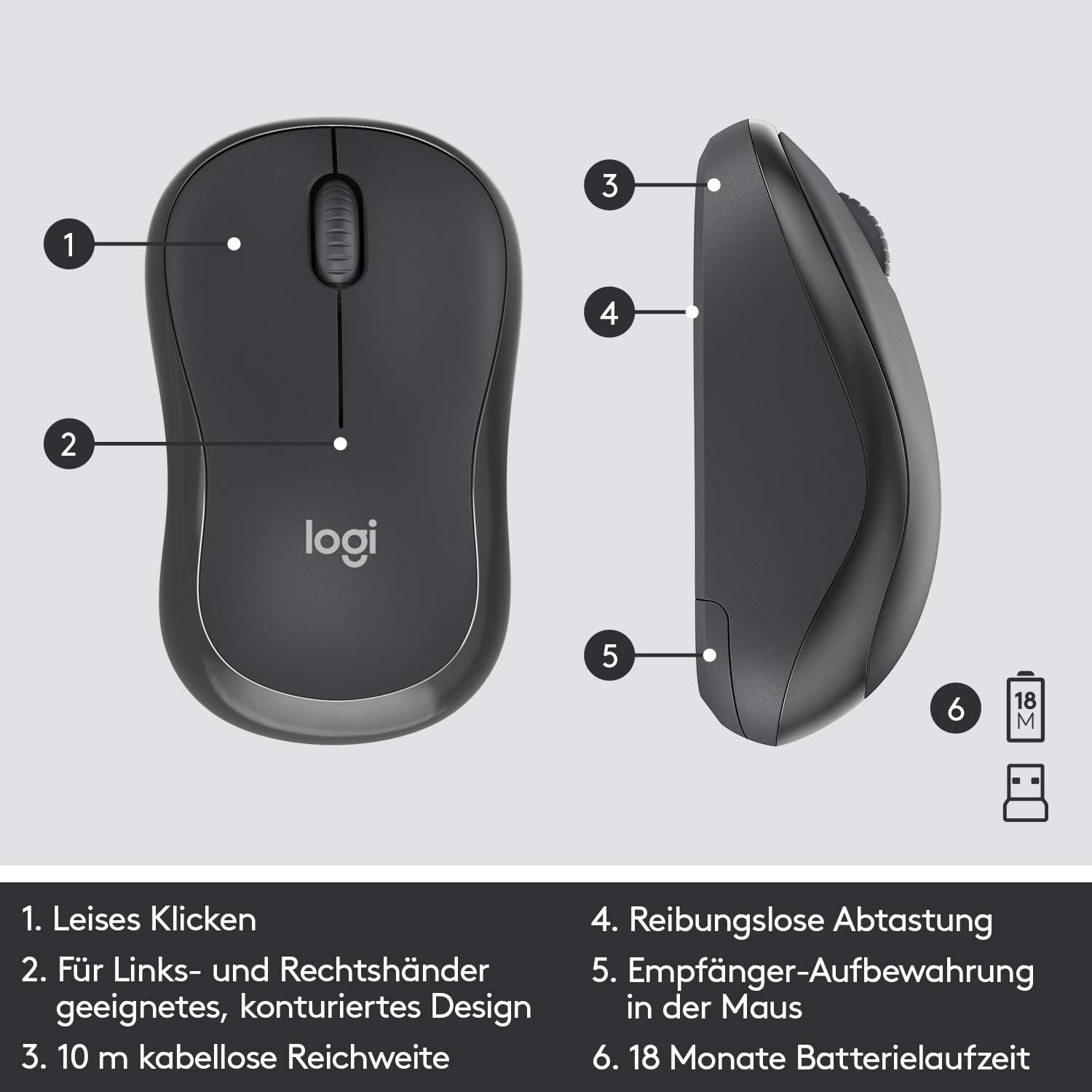 Thumbnail 6 de Logitech MK295 Silencioso Inalámbrico COMBO DEU QWERTZ