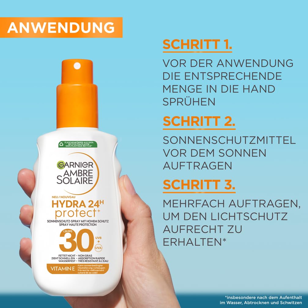 Detalle de Garnier Ambre Solaire Hydra Protect Sonnenschutzmilch 30
