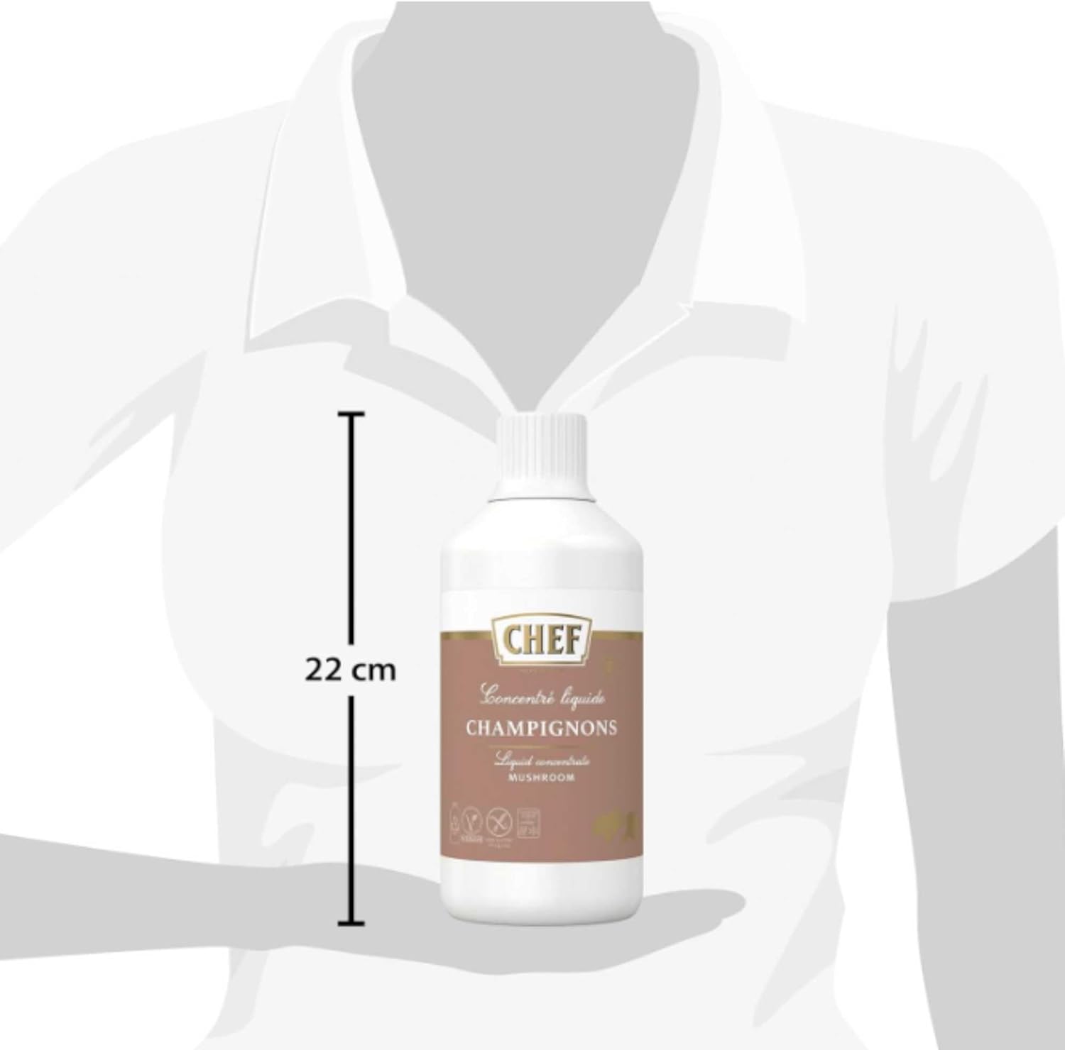 Thumbnail 6 de CHEF Concentré Liquide Champignons (40% de champignons réhydratés), 980 ml – utilisable chaud ou froid