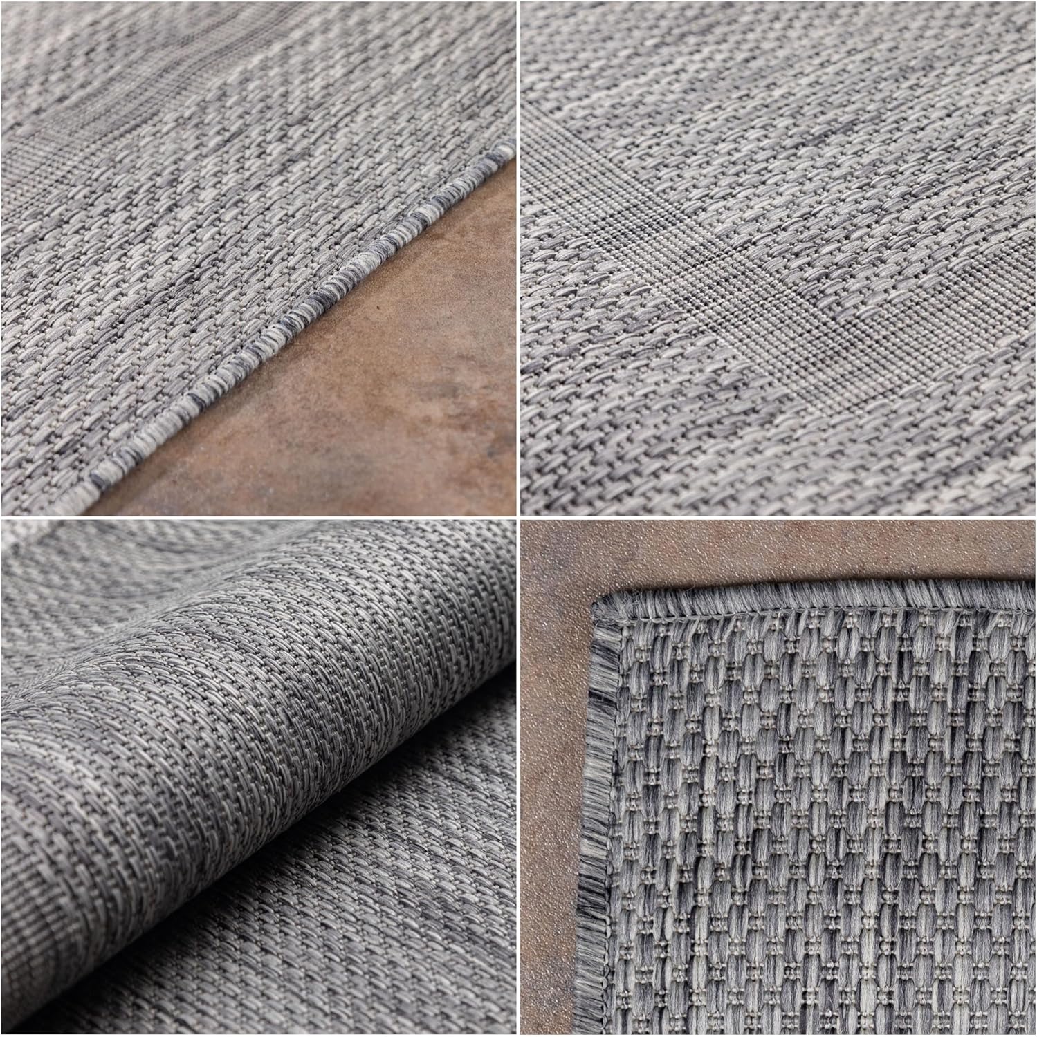 Thumbnail 2 de Outdoor Teppich Wetterfest Grau 280 x 370 cm – Carpettex, Sisal-Look