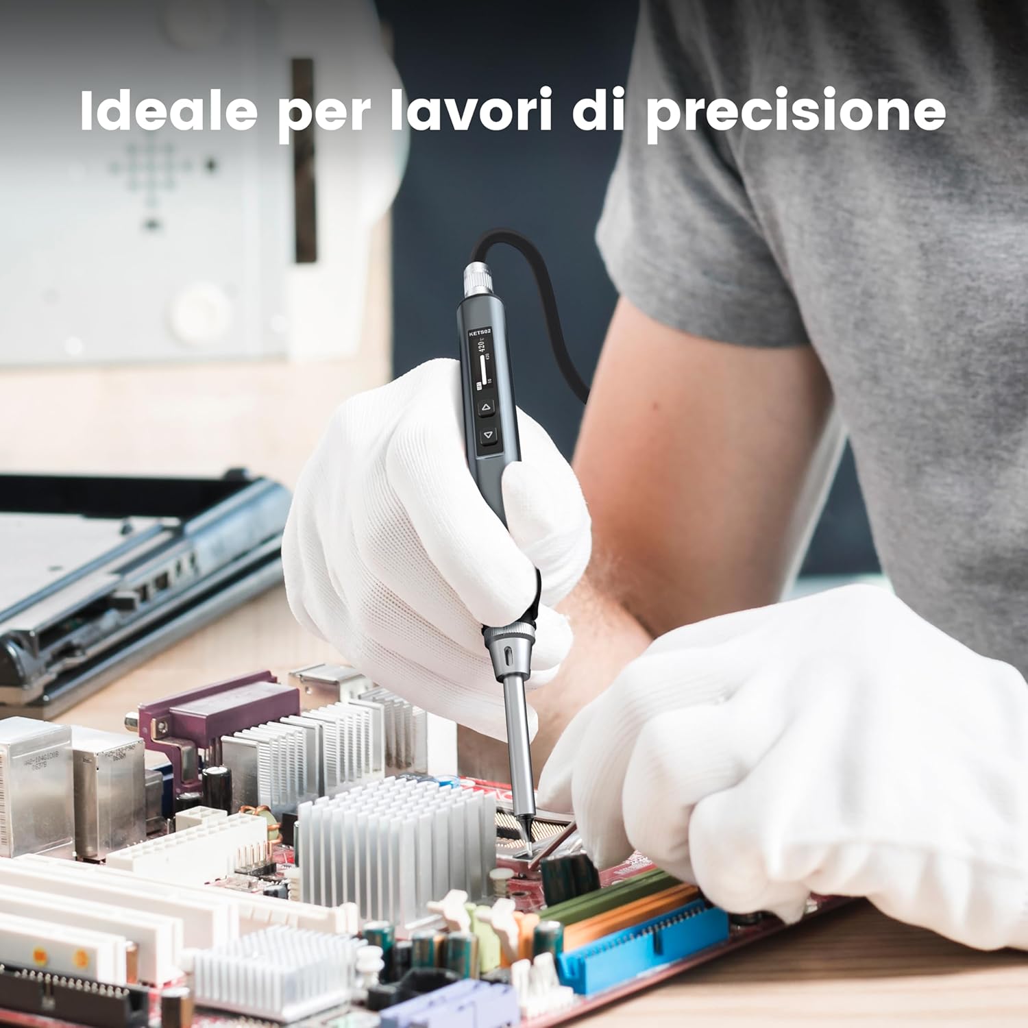 Thumbnail 2 de KAIWEETS Saldatura a Stagno Kit: saldatore smart con display OLED e alimentazione PD 65 W