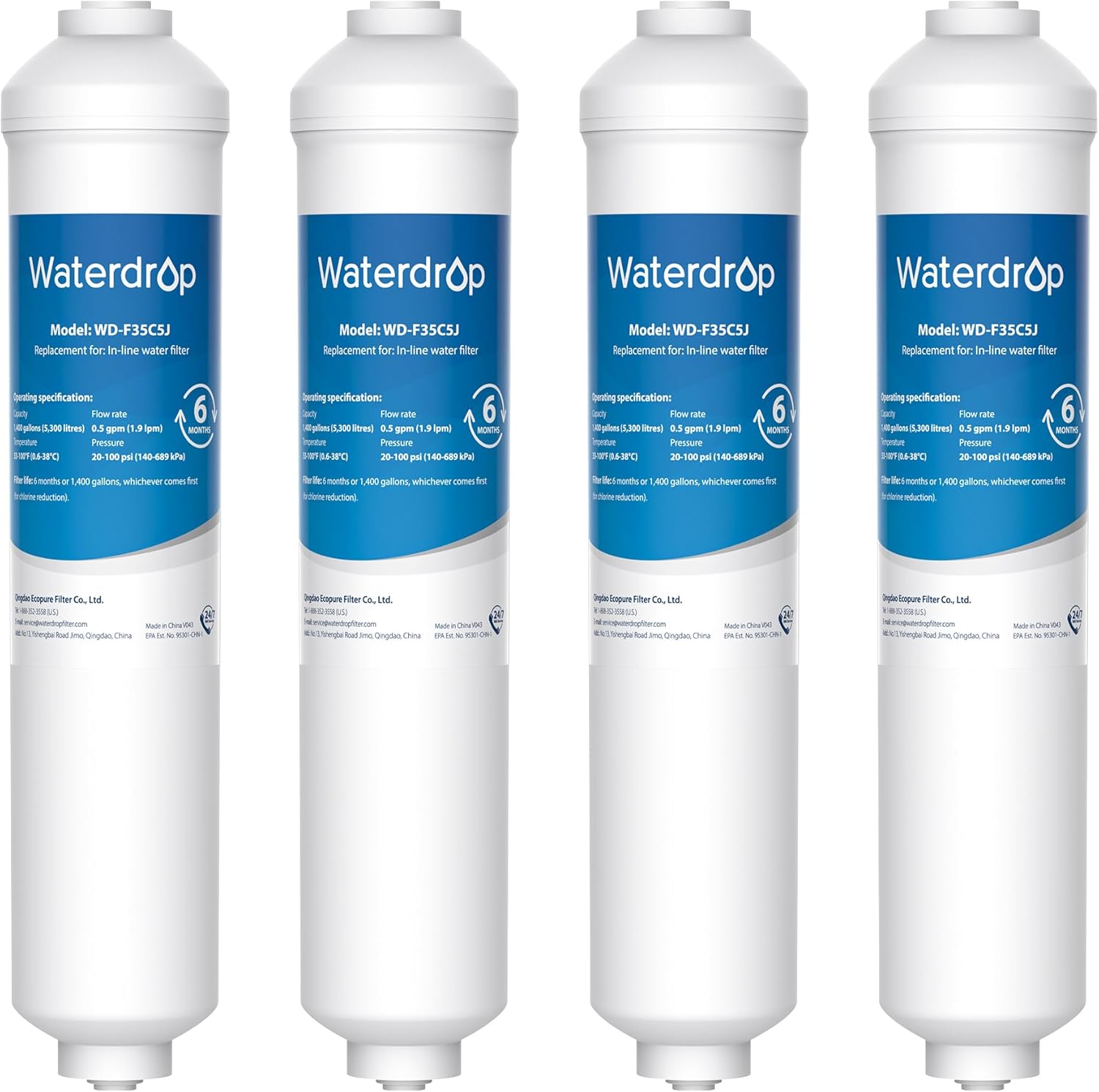 Waterdrop Fridge Water Filter Replacement 4 💧