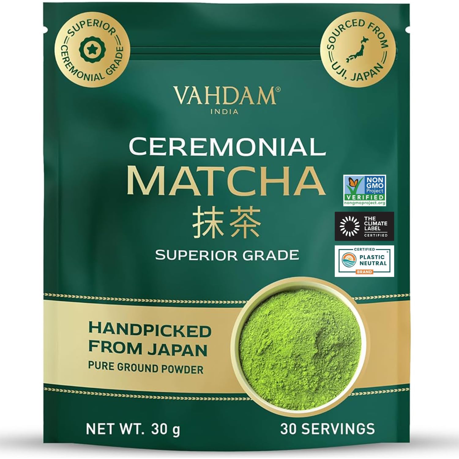 Detalle de VAHDAM Matcha Ceremonial Grade 30g