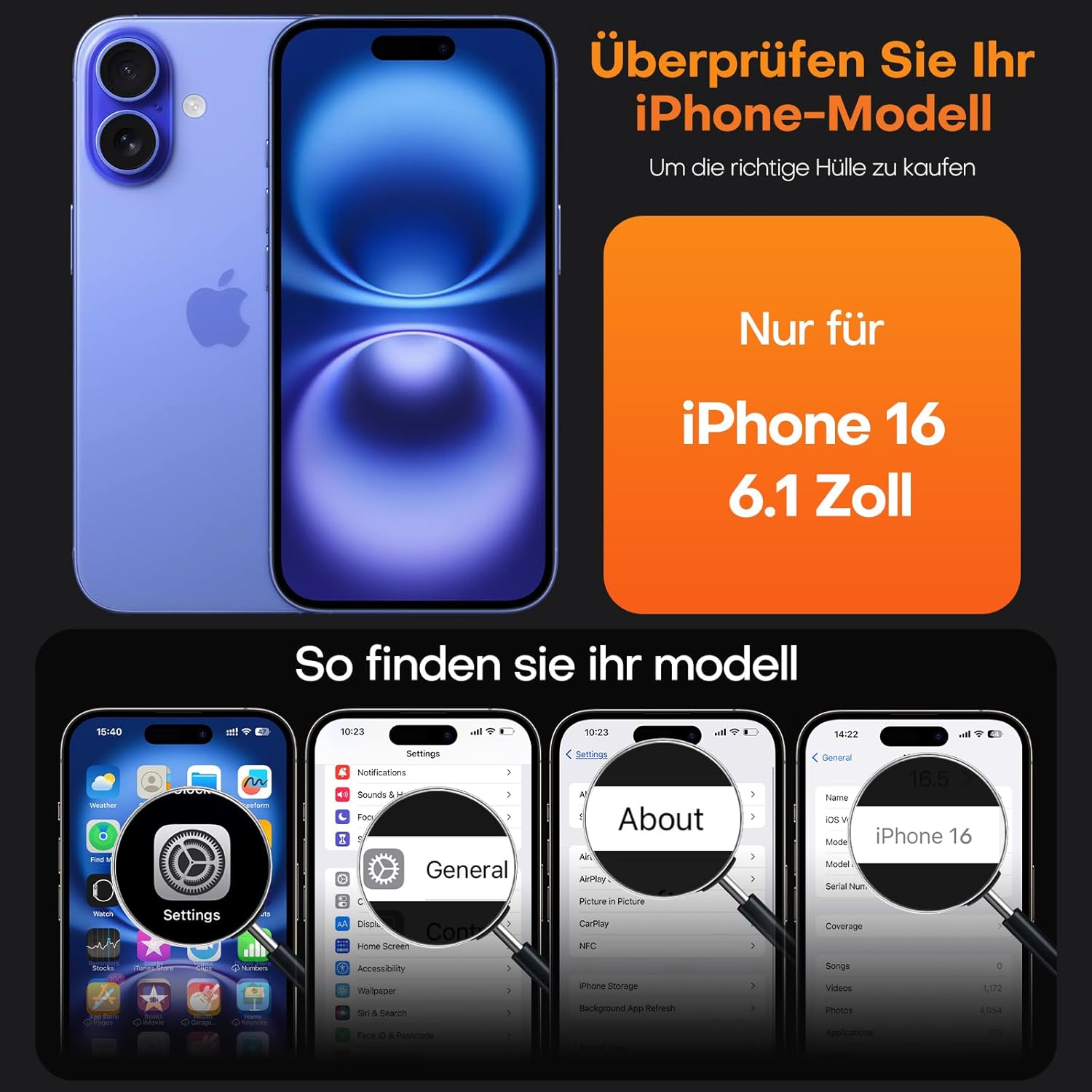 Thumbnail 1 de TAURI Hülle für iPhone 16 (6,1") mit Panzer Schutz Glasfolie – MagSafe kompatibel, stoßfest & transparent