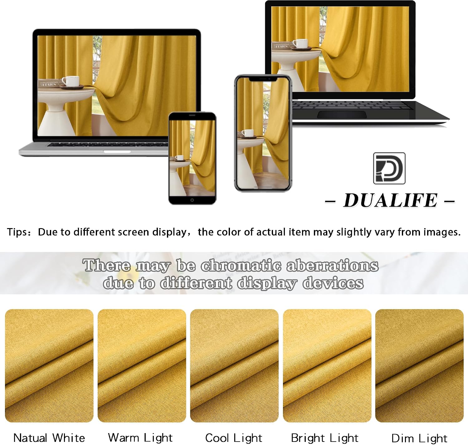 Thumbnail 6 de DUALIFE Blackout Curtains, 96 Inches Long