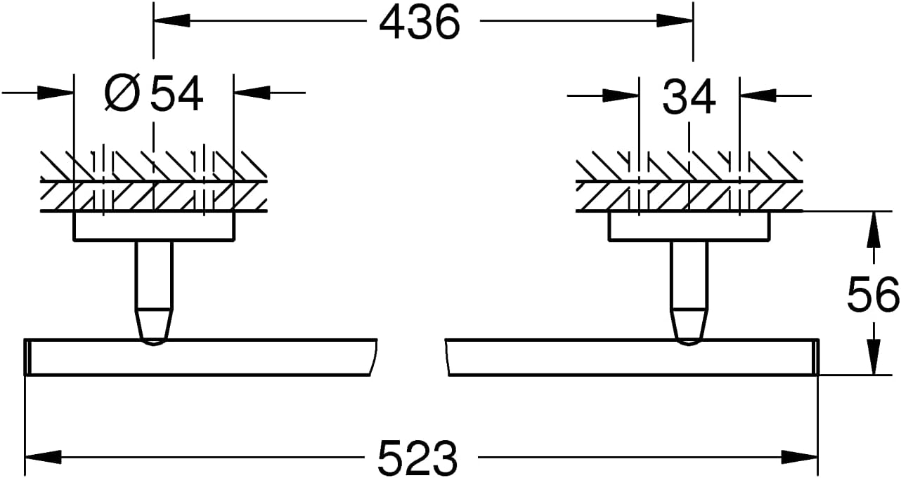 Thumbnail 3 de GROHE Start Cosmopolitan Barre Porte-serviettes 522 mm — Fixations cachées, chromé