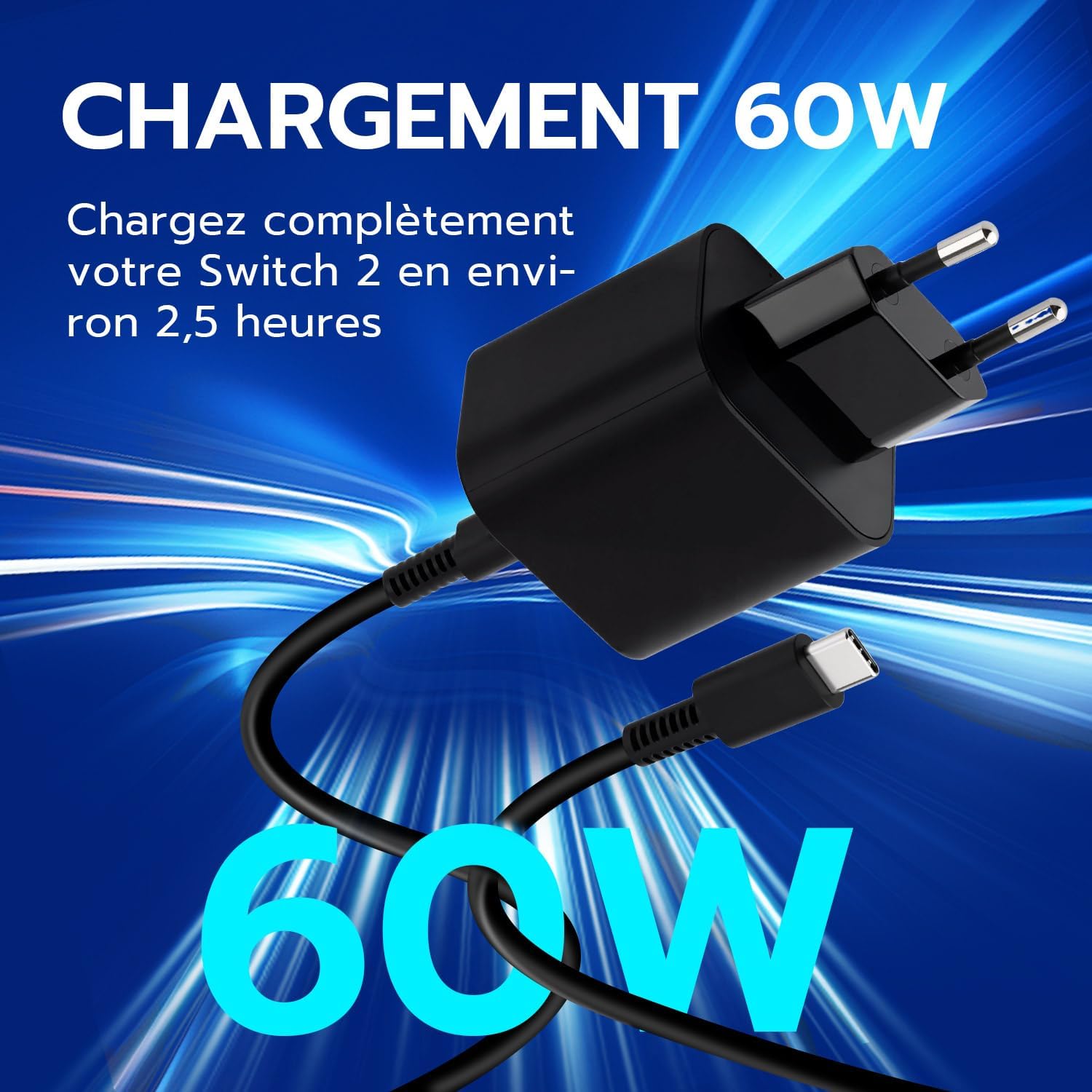 Thumbnail 2 de Wigearss Adaptateur 60W USB-C pour Switch