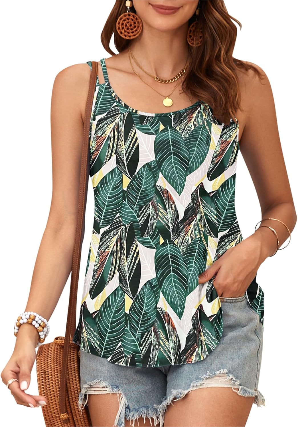 Thumbnail 1 de PLOKNRD Damen Tank Top Sommer – Spaghetti Ärmellose Rundhals-Top
