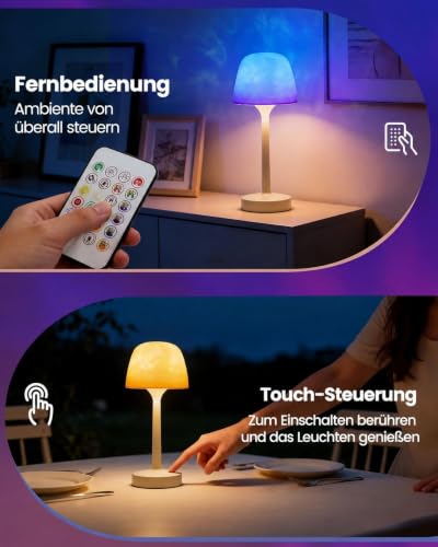 Detalle de Umikk LED Duschlampe Wasserdicht, 16-Farben-Projektion, Wiederaufladbar – flexible Beleuchtung für Bad und Dusche