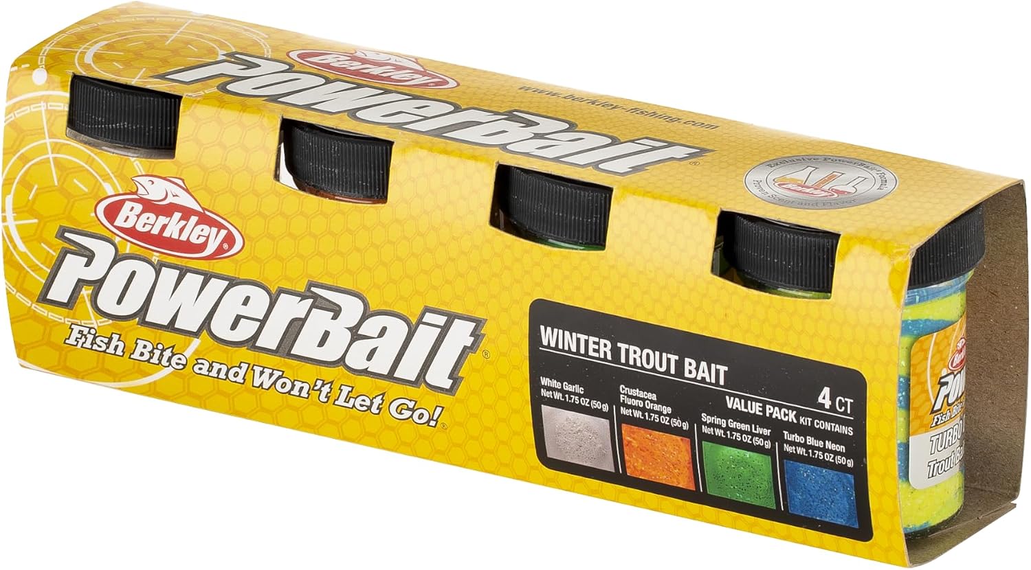 Thumbnail 3 de Berkley PowerBait Trout Dough Season Pack – 4 Farben und Geschmacksrichtungen für ganzjähriges Forellenangeln