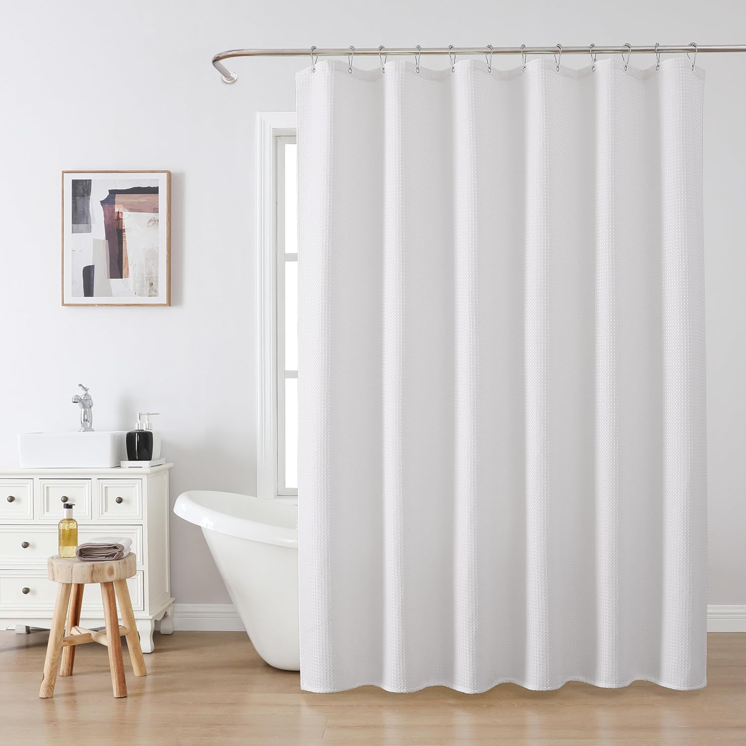 Detalle de Rideau de douche 182x182 cm motif gaufre