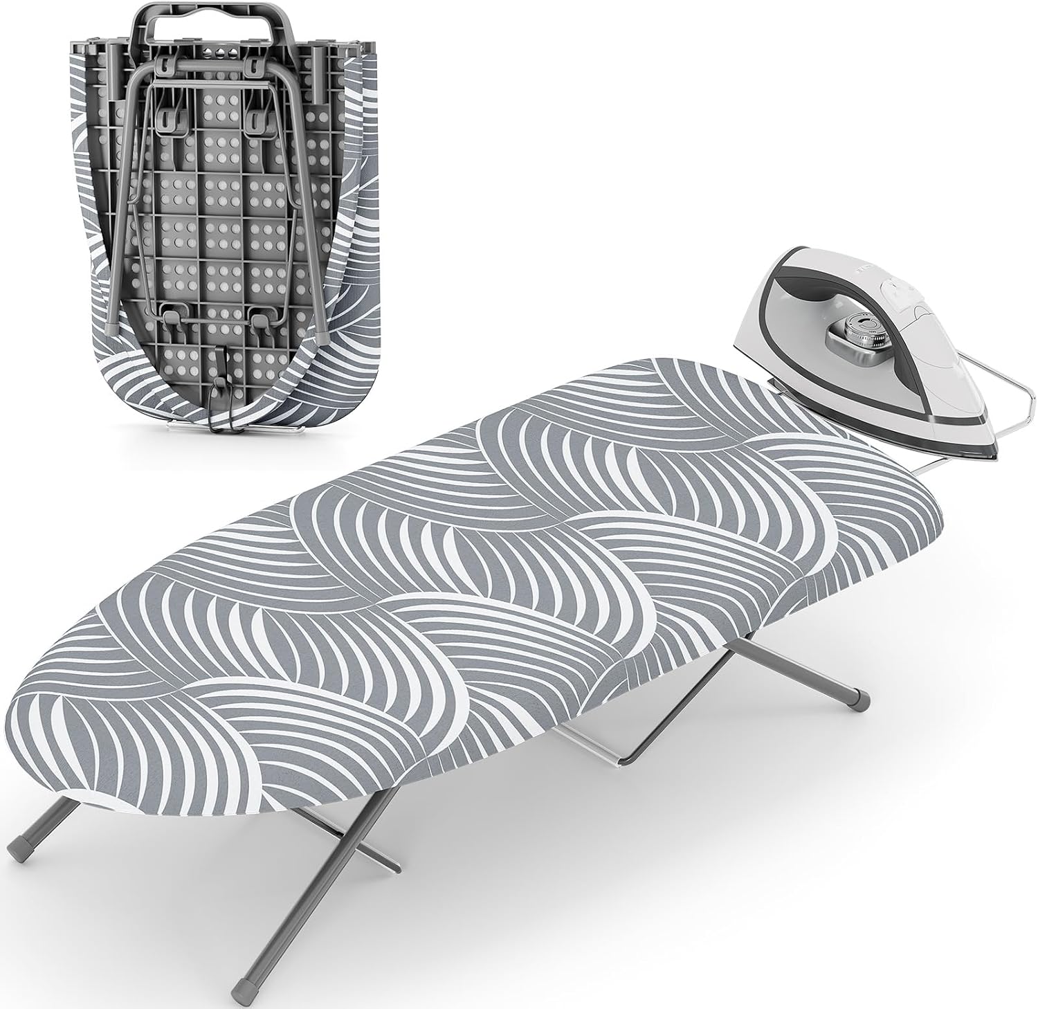 Thumbnail 6 de KINGRACK Foldable Ironing Board with Iron Rest – Small, Tabletop & Travel-Friendly