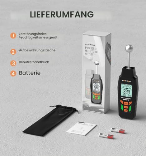Thumbnail 8 de Feuchtigkeitsmessgerät mit Kugelsensor von coczow – zerstörungsfreies Scannen für Holz, Wände und Betonuntergründe