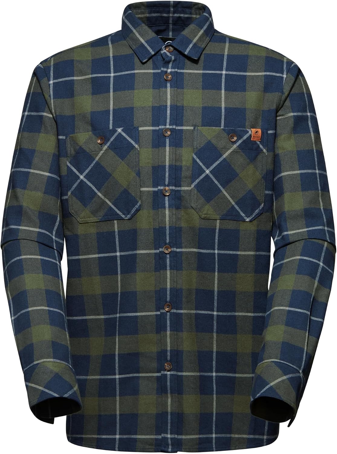 Detalle de Mammut Alvra Longsleeve Shirt Men: camicia in flanella a quadretti, asciugatura rapida