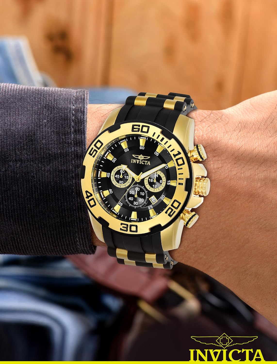 Thumbnail 1 de Invicta Pro Diver Homme – Montre à Quartz 50 mm, cadran noir, acier inoxydable