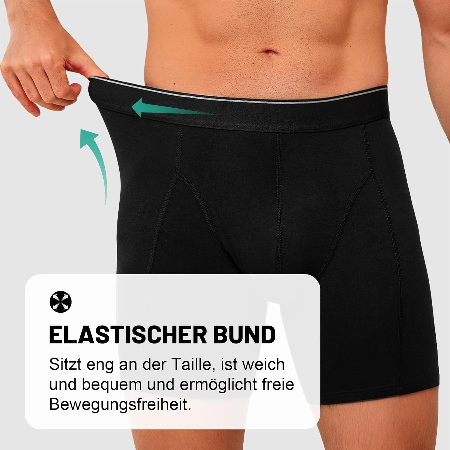 Detalle 2 de Uniexcosm Boxershorts Herren Baumwolle, 2er Pack