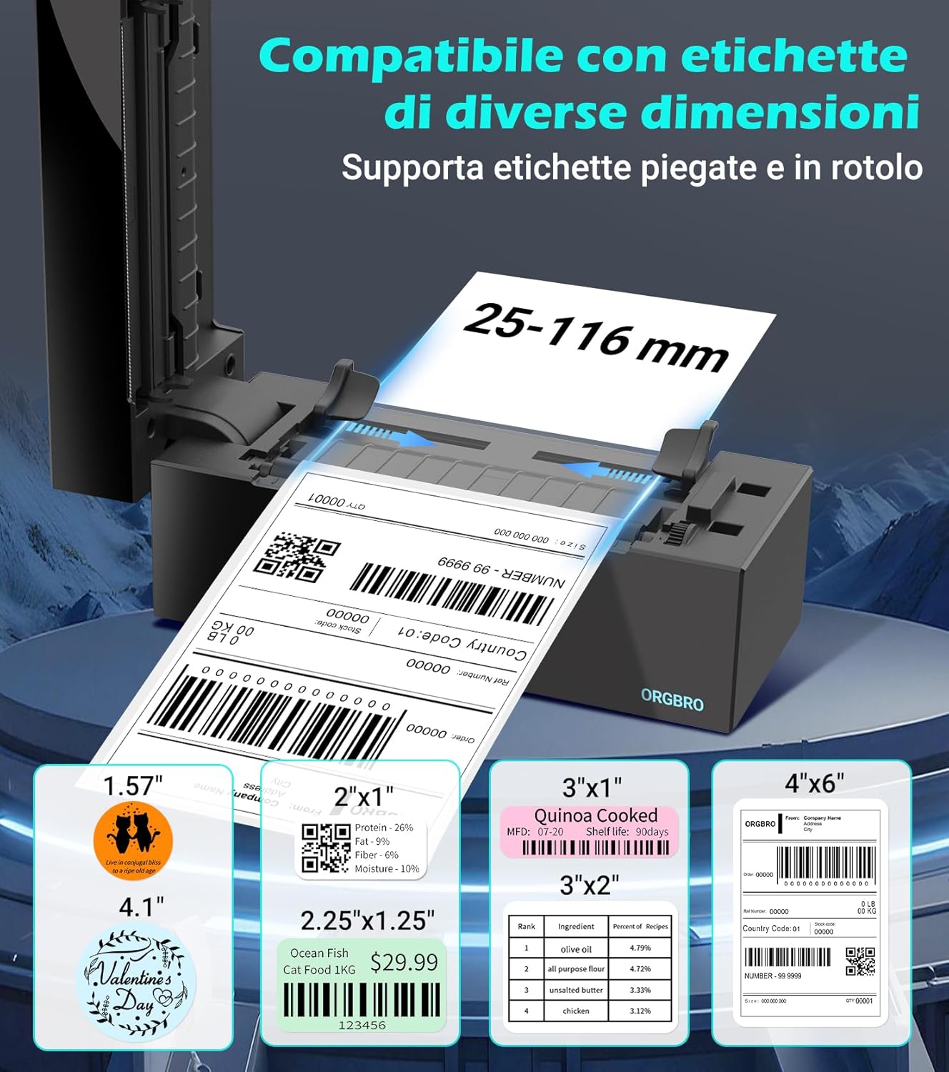 Thumbnail 3 de ORGBRO Z1 Plus stampante etichette 4x6 🖨️