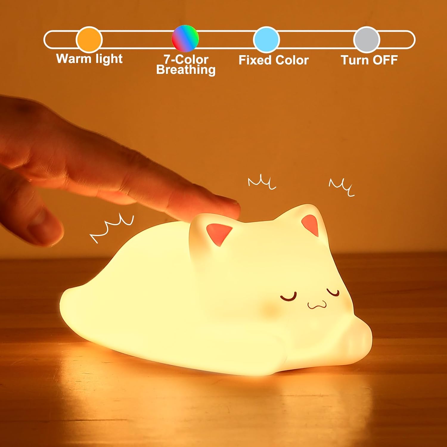 Detalle 2 de ZKLiLi Cat Night Light Cat-01-remote