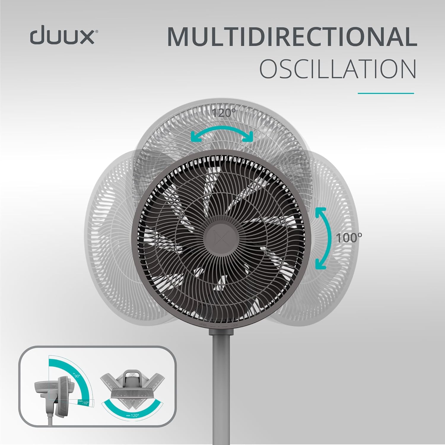 Detalle 2 de Duux Whisper 3 Standing Fan – 13dB, 26 speeds, height-adjustable with remote
