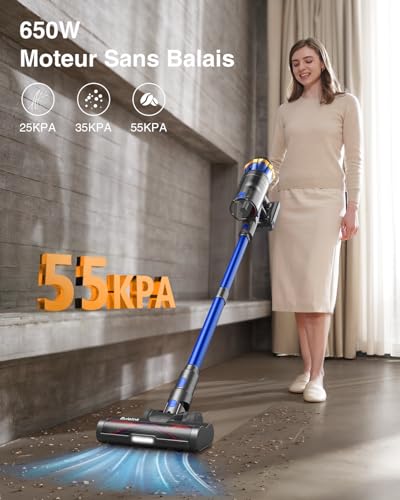Detalle de Aspirateur Balai Sans Fil Bulelink 650W/55 kPa – 70 min d’autonomie