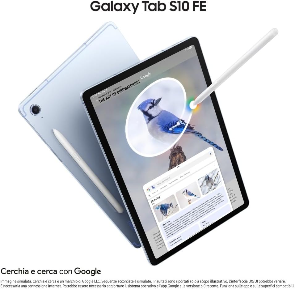 Detalle 2 de Samsung Galaxy Tab S10 FE: tablet Android 10,9'' con S Pen, IP68 e 8 GB RAM