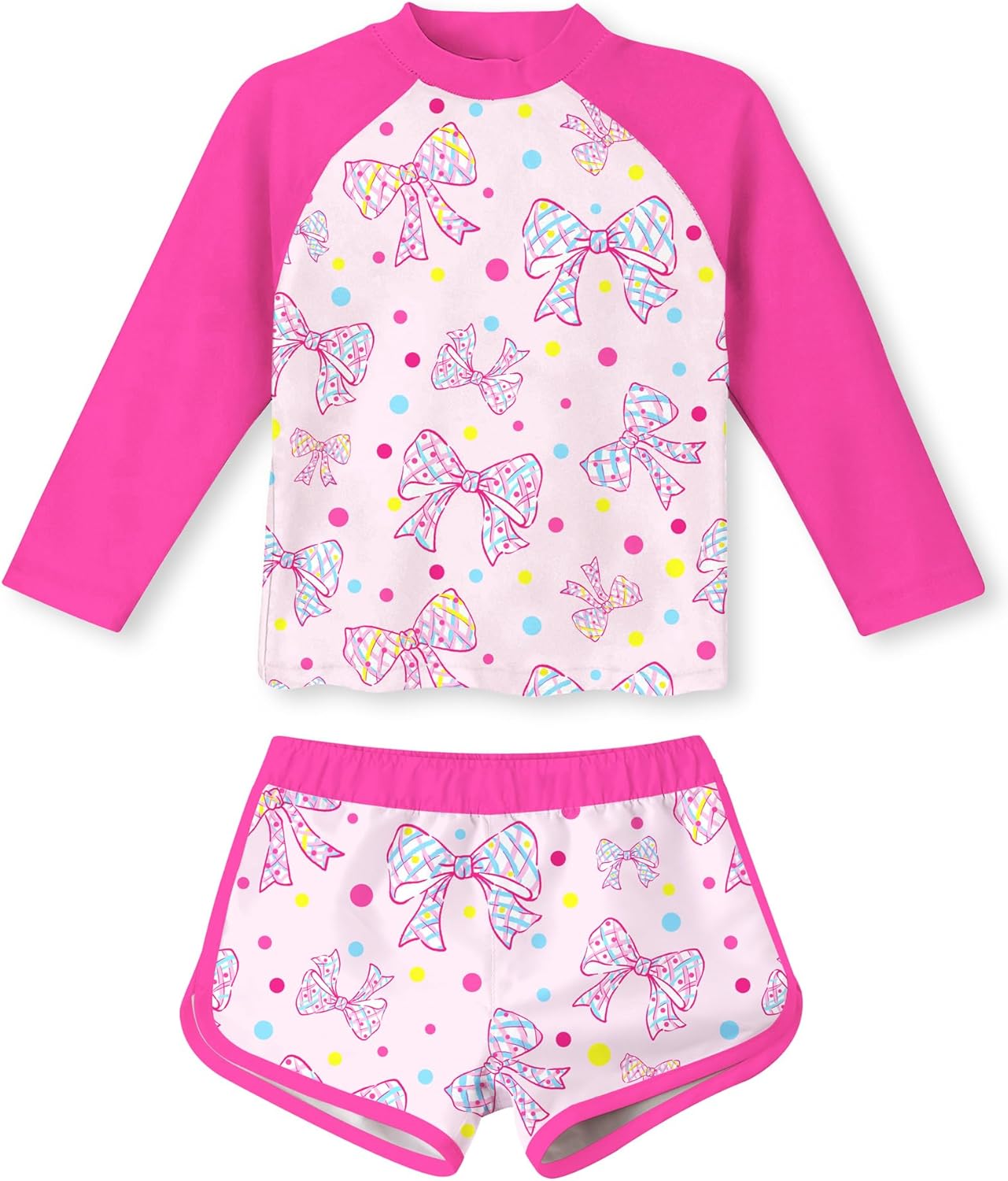 Thumbnail 6 de Vogseek Girls Rash Guard Two-Piece Swimsuit: Long Sleeve UPF 50+ for 3–10 Years