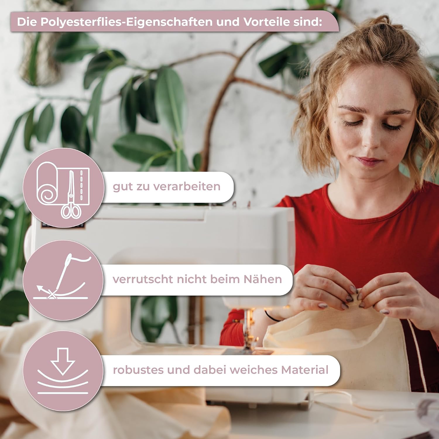 Detalle de Amazinggirl volymvadd, sybart mellanlägg i polyester, 6 m × 160 cm
