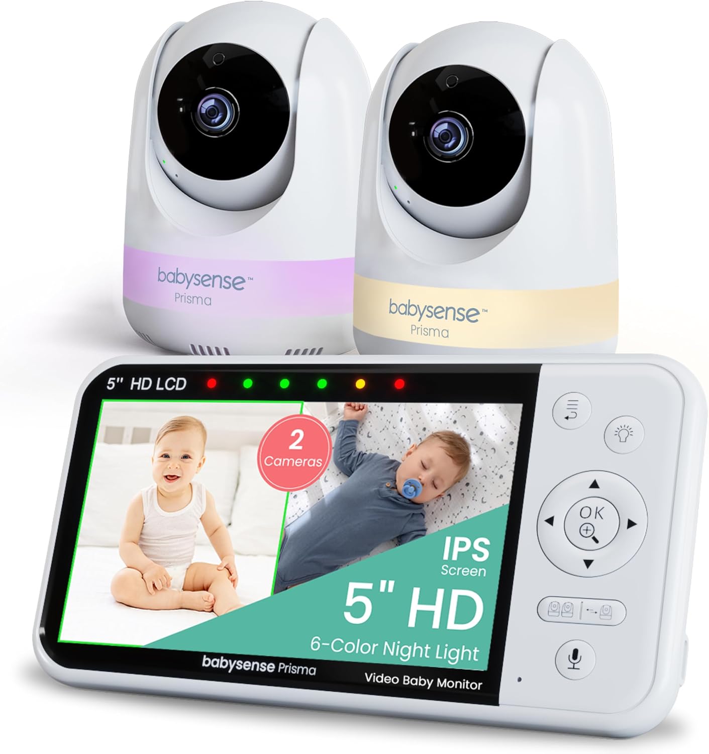 Detalle de Babysense Prisma 5” HD Baby Monitor with 2 Cameras