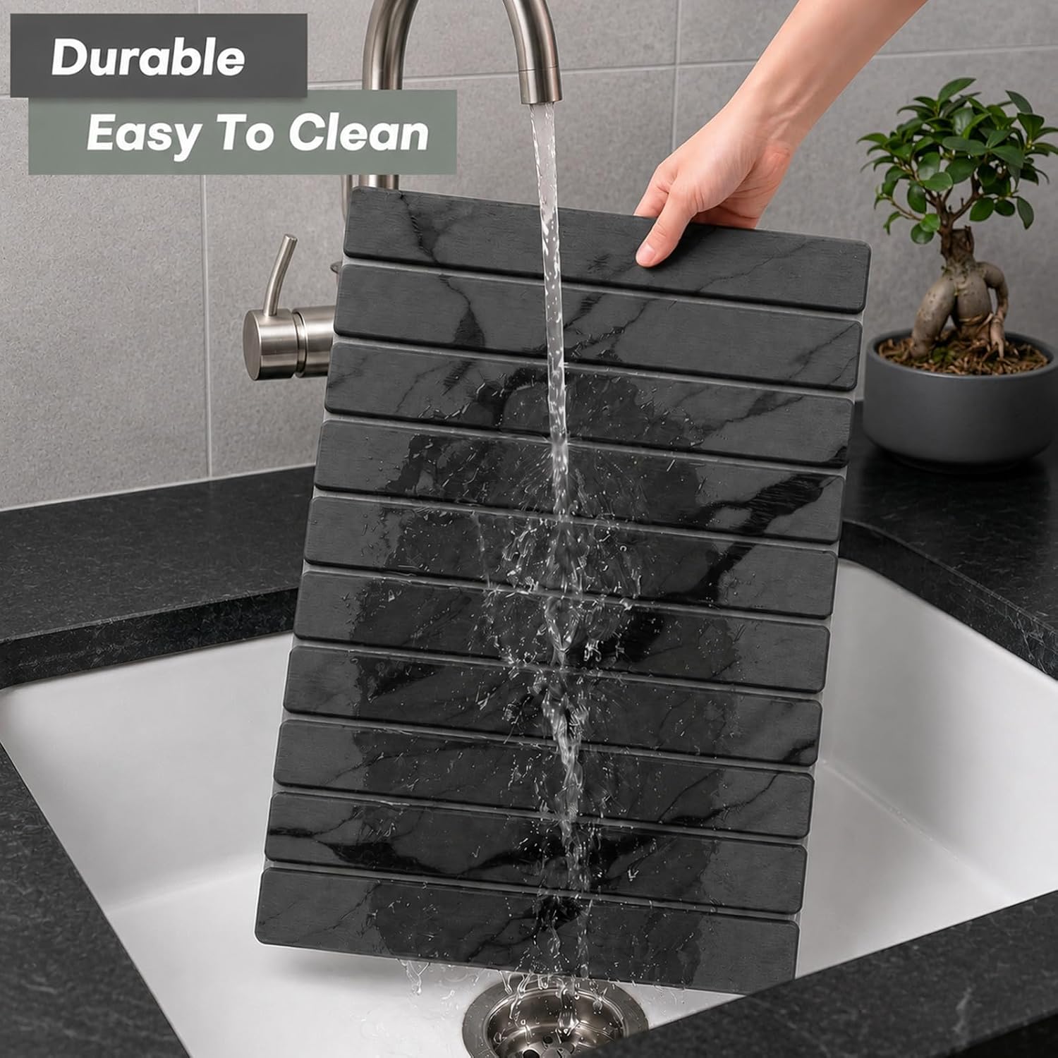Detalle 2 de Diatomaceous Earth Drying Mat 24"×16" & 8"×4" 🧽