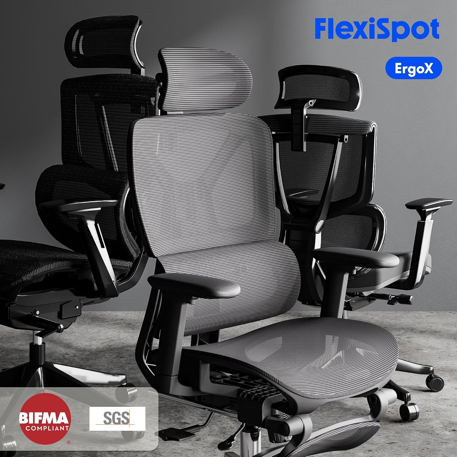 Thumbnail 2 de FLEXISPOT ErgoX Ergonomischer Bürostuhl 136 kg