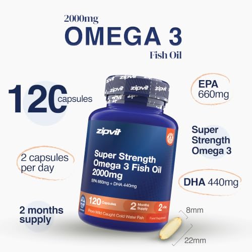 Detalle de Zipvit Omega 3 Fish Oil 2000mg – 120 Softgels (EPA 660mg / DHA 440mg)
