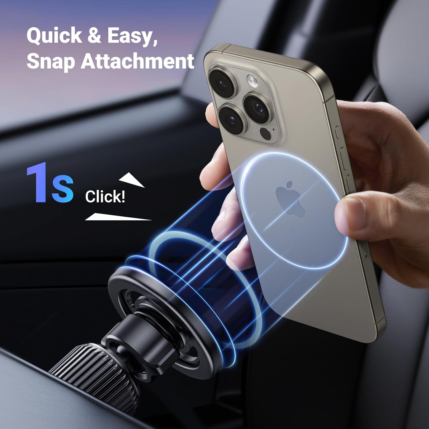 Detalle de UGREEN Magsafe Car Mount for Air Vent 12‑magnet