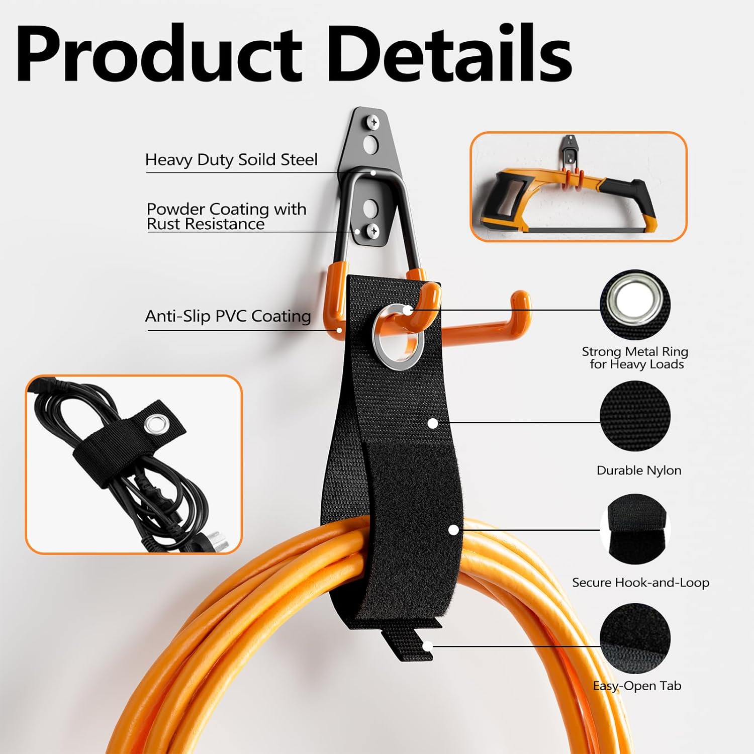 Thumbnail 2 de Kitmiido Garage Hooks Wall Mount 10-Pack