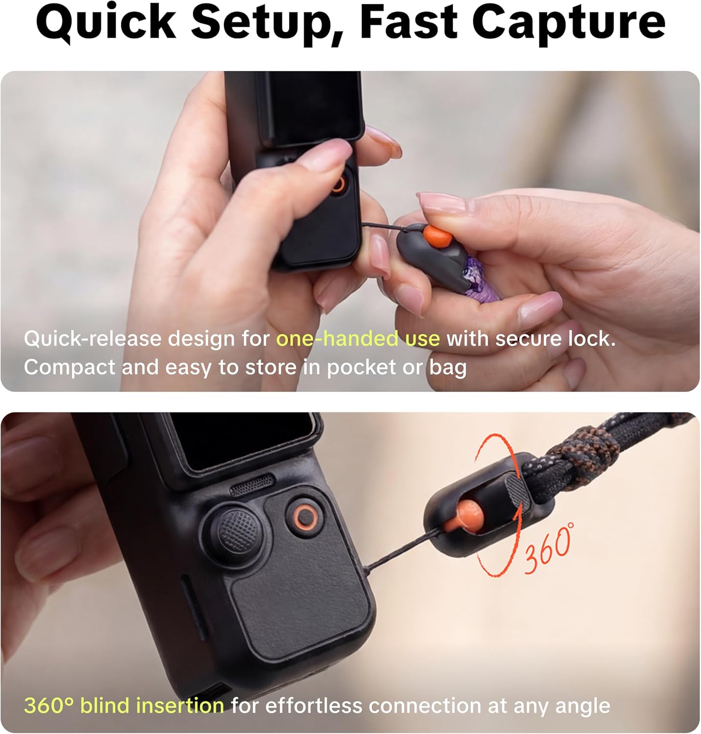 Thumbnail 4 de PGYTECH Hand Strap for DJI Osmo Pocket 3/4 – Dual-Mode Quick Release Wrist/Hand Strap